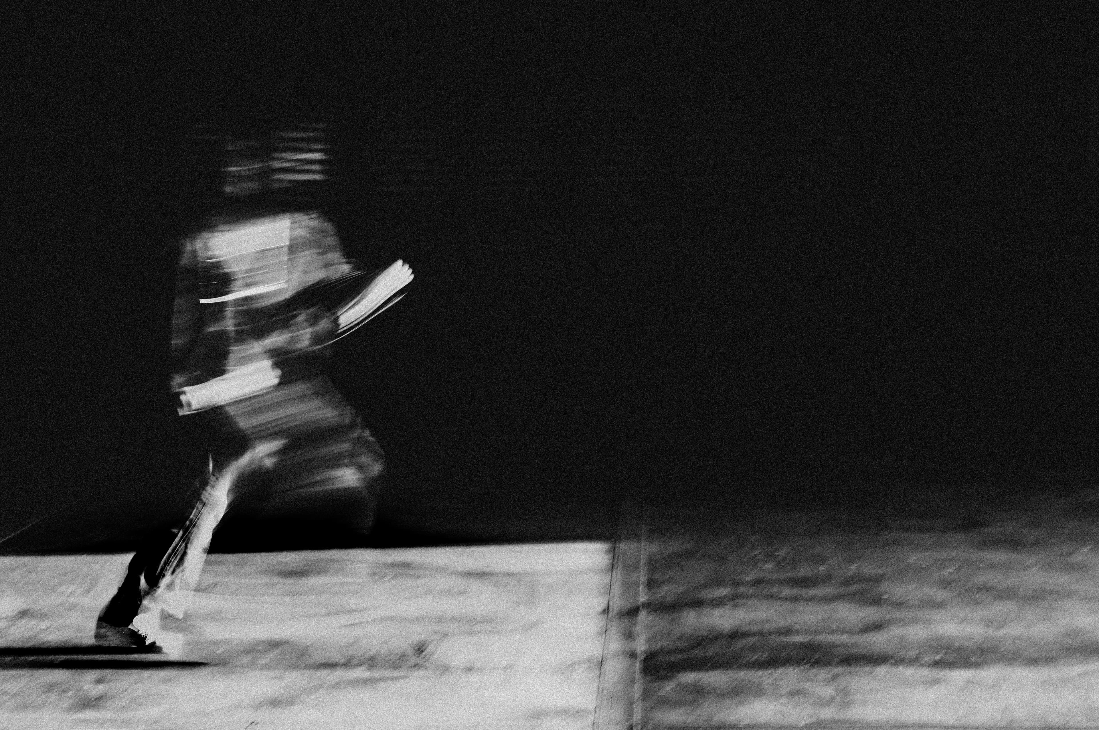Runner in motion during an outdoor training session